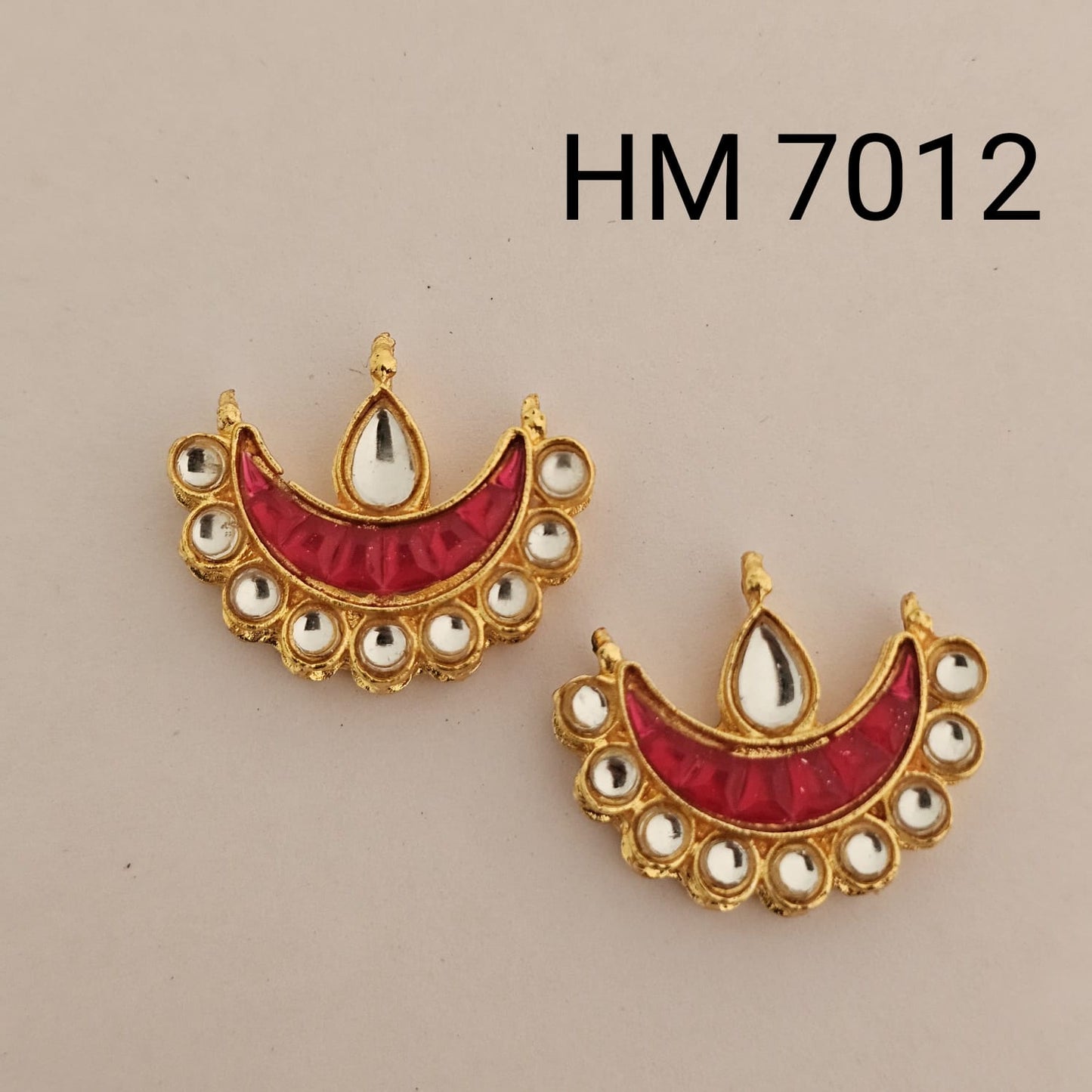 Meenakari kundan stone 12 pcs - HM.7012