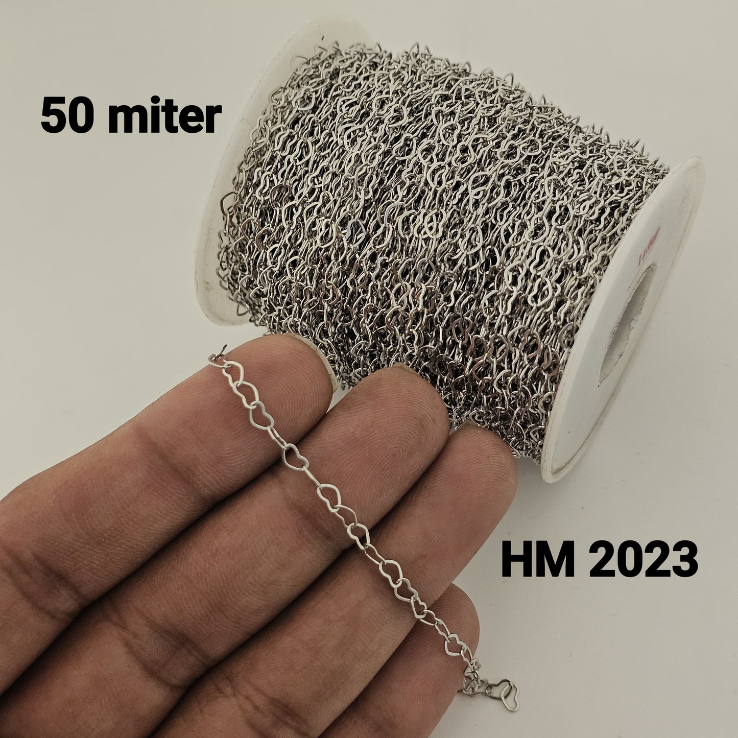 Silver Finish Oval Link Chain (50 Meter roll) - HM 2023