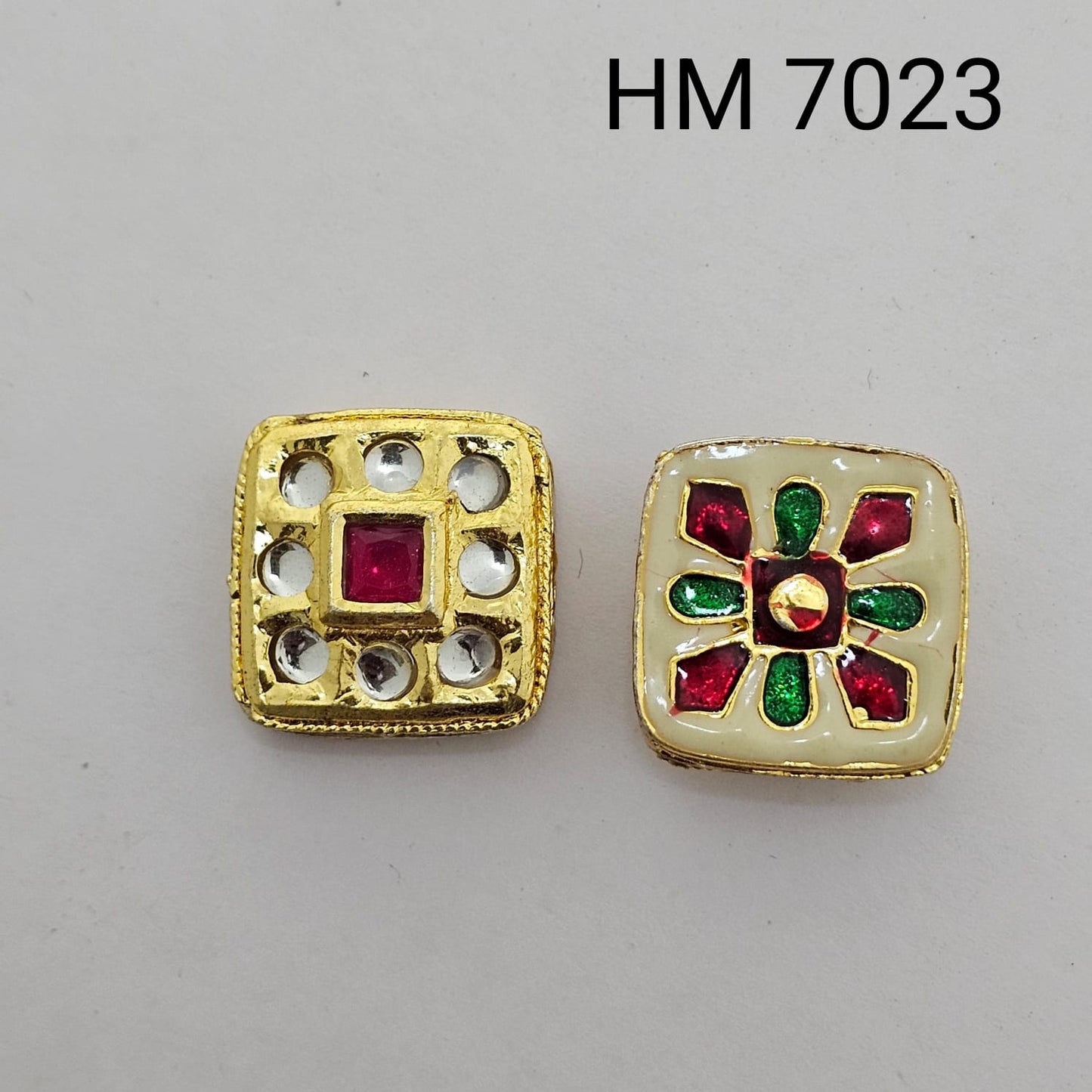 Meenakari kundan 10 pcs HM.7023