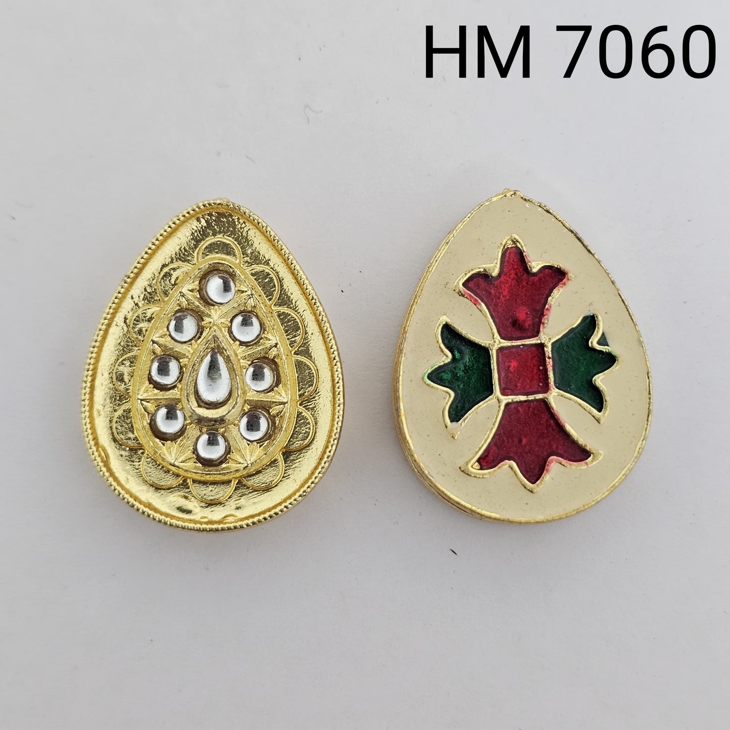Meenakari kundan 10 pcs HM. 7060