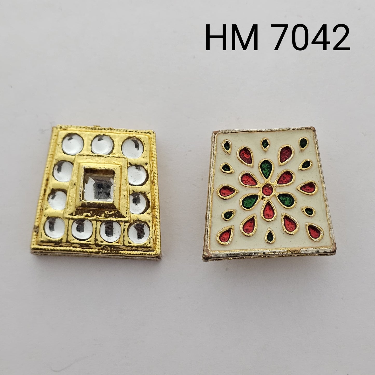Meenakari kundan 10 pcs HM. 7042