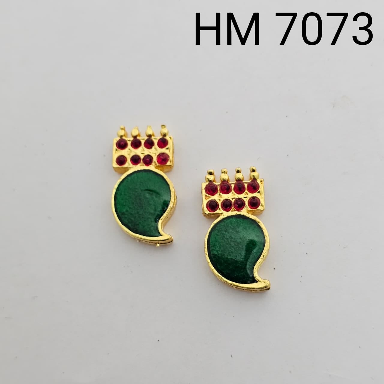 Traditional Gold Plated Enamel Stud Earrings (10pcs)HM7073