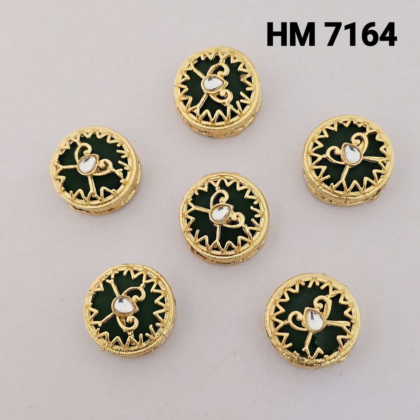 Traditional Kundan Meenakari Gold Plated stone 10 pcs (HM 7164)