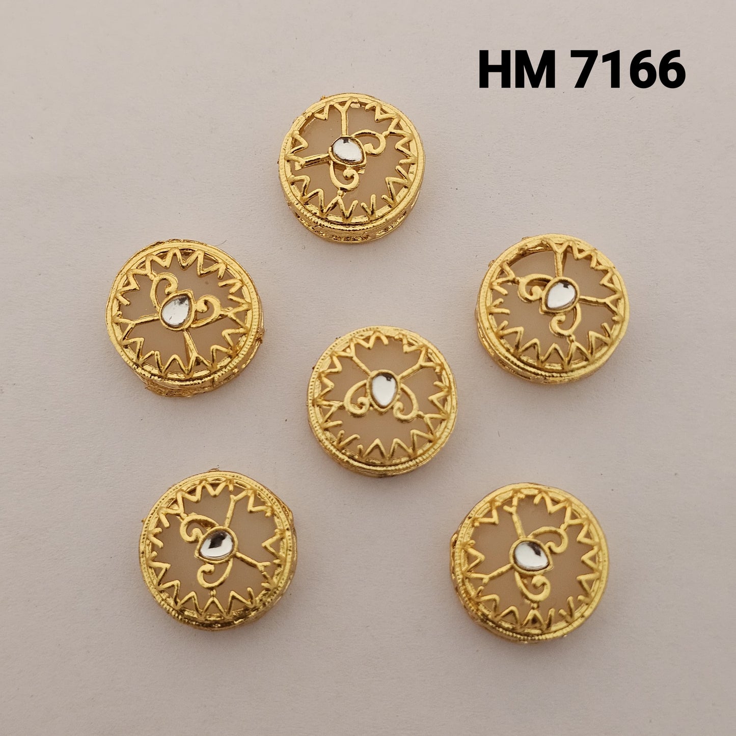 Traditional Kundan Meenakari Gold Plated stone 10 pcs (HM 7166)