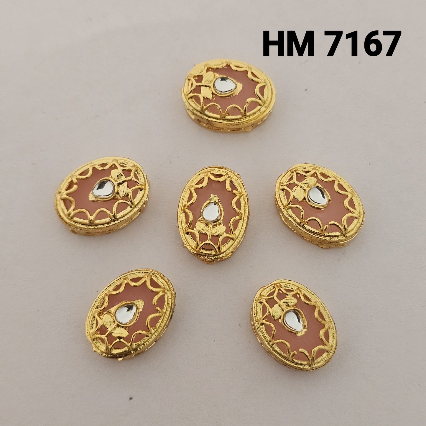 Traditional Kundan Meenakari Gold Plated stone 10 pcs (HM 7167)