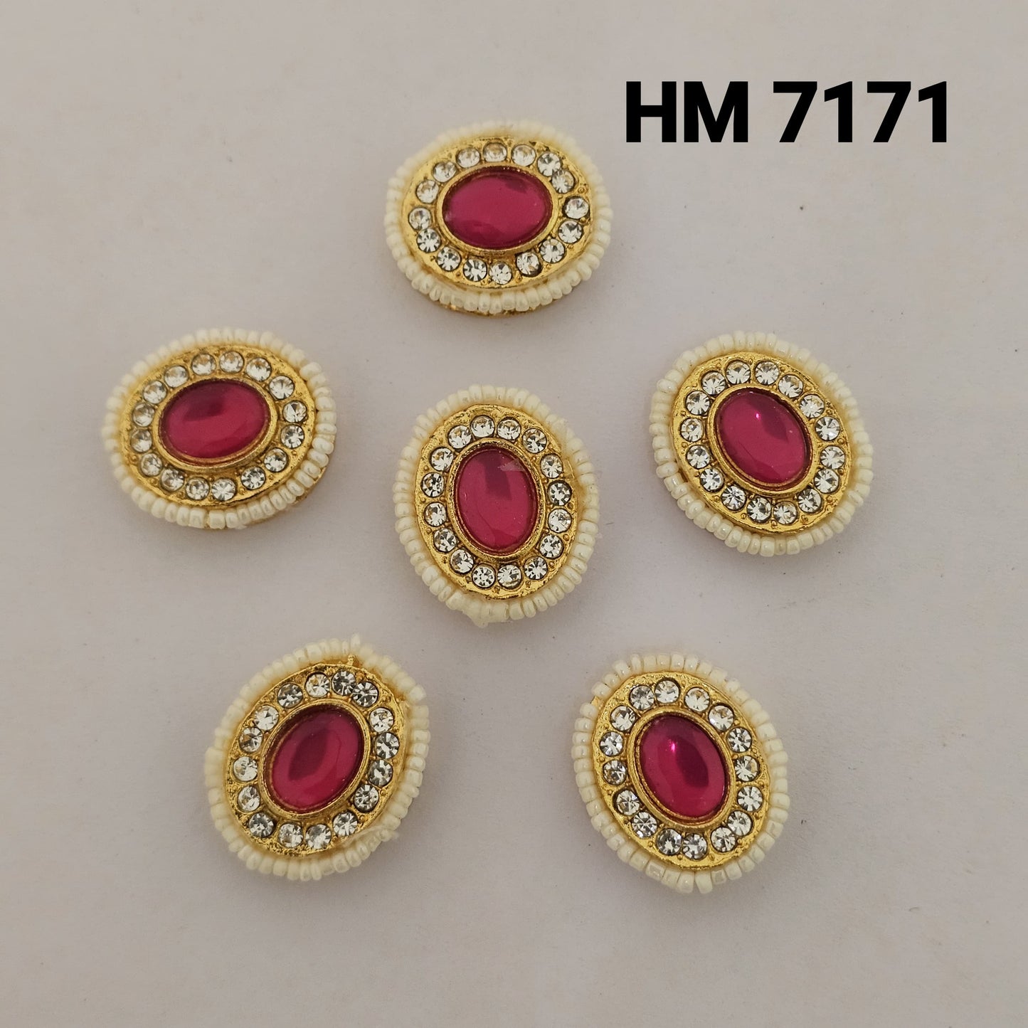 Traditional Kundan Meenakari Gold Plated stone 10 pcs (HM 7171)