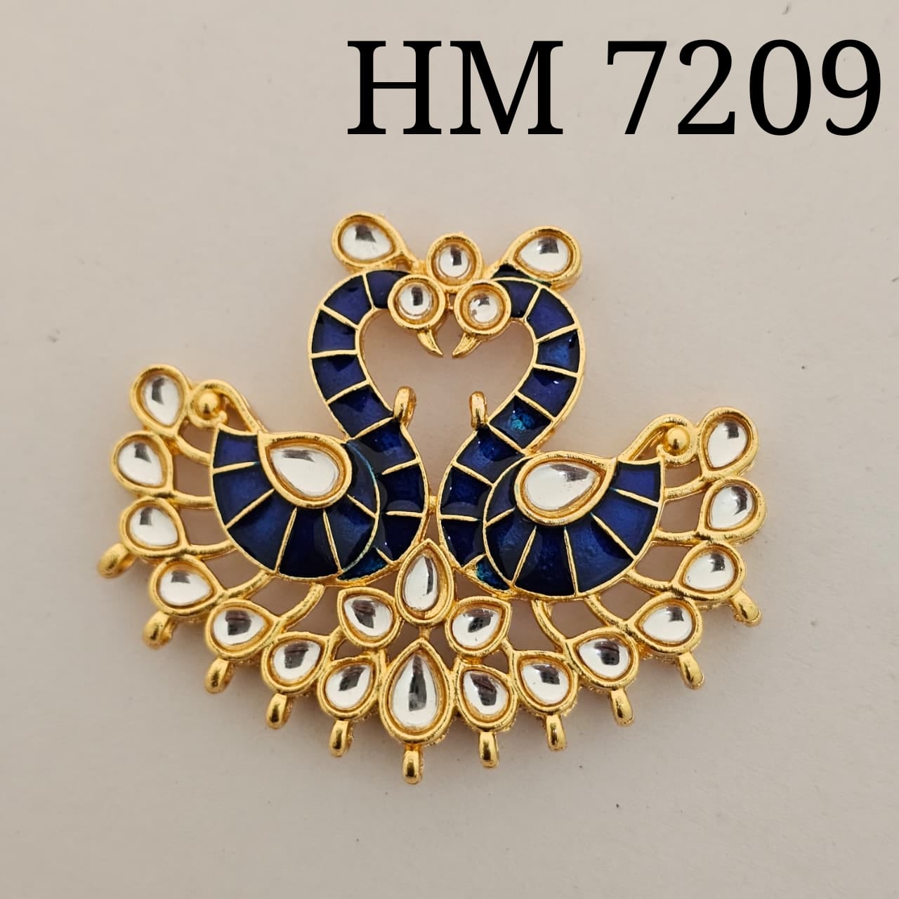 Traditional Kundan Meenakari Gold Plated stone (2 pcs) HM 7209
