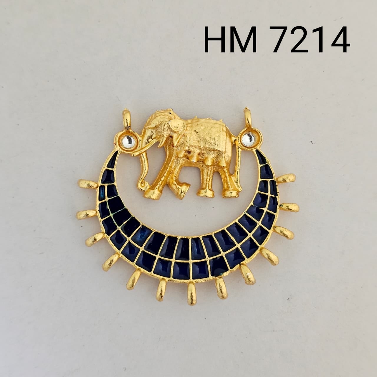 Traditional Kundan Meenakari Gold Plated stone (10 pcs) HM 7214