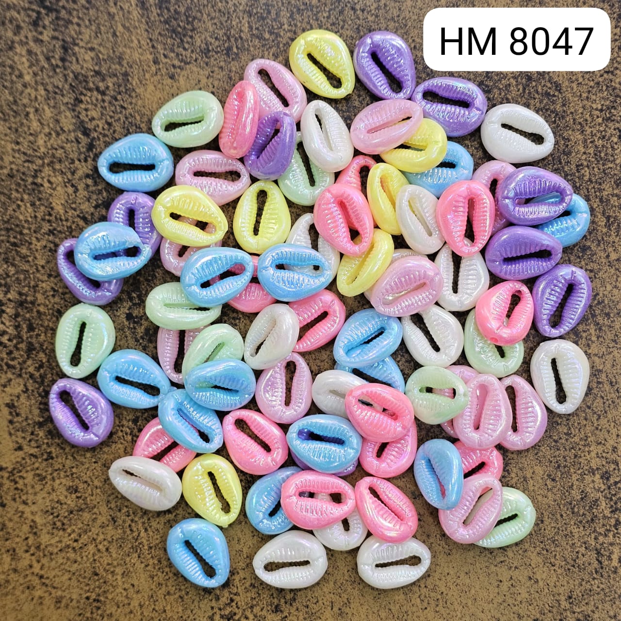 Pastel Round Plastic Beads (500 gram per pkt) HM 8047