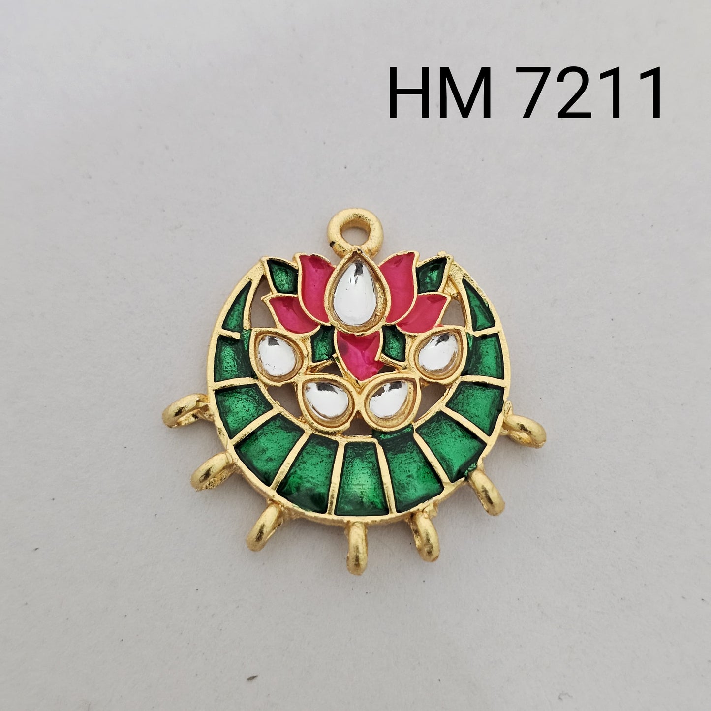 Traditional Kundan Meenakari Gold Plated stone (10 pcs) HM 7211