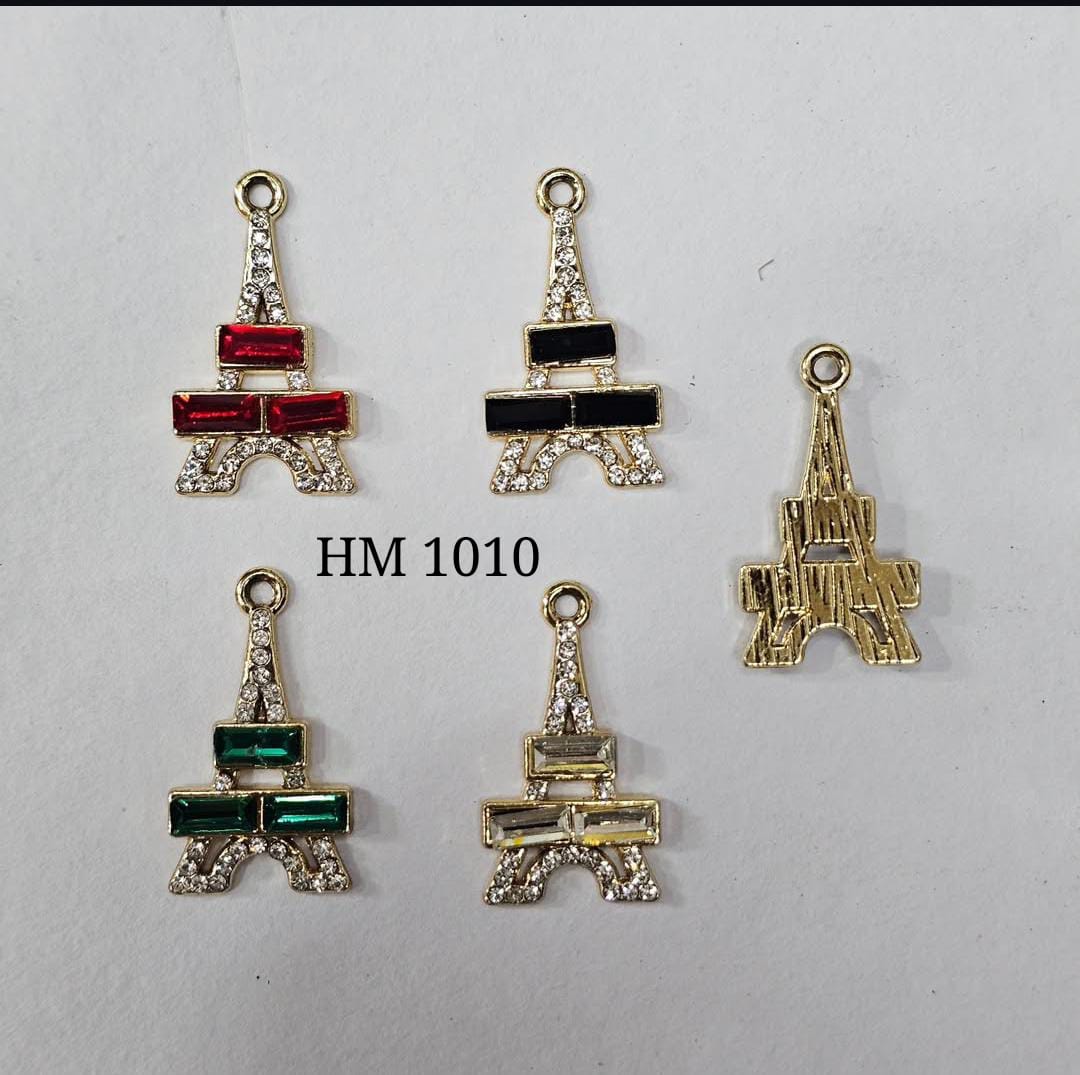 Eiffel tower charms diamond + stone ( 50 pcs mix 4 colors ) HM 1010