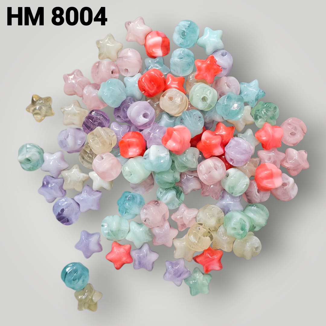 UV FANCY STAR BEADS MIX COLORS HM 8004