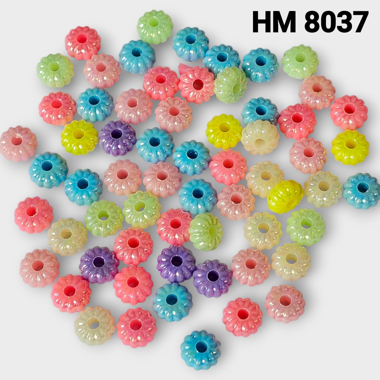 Multi Color Daisy Flower Acrylic Beads for Jewellery Making - HM 8037