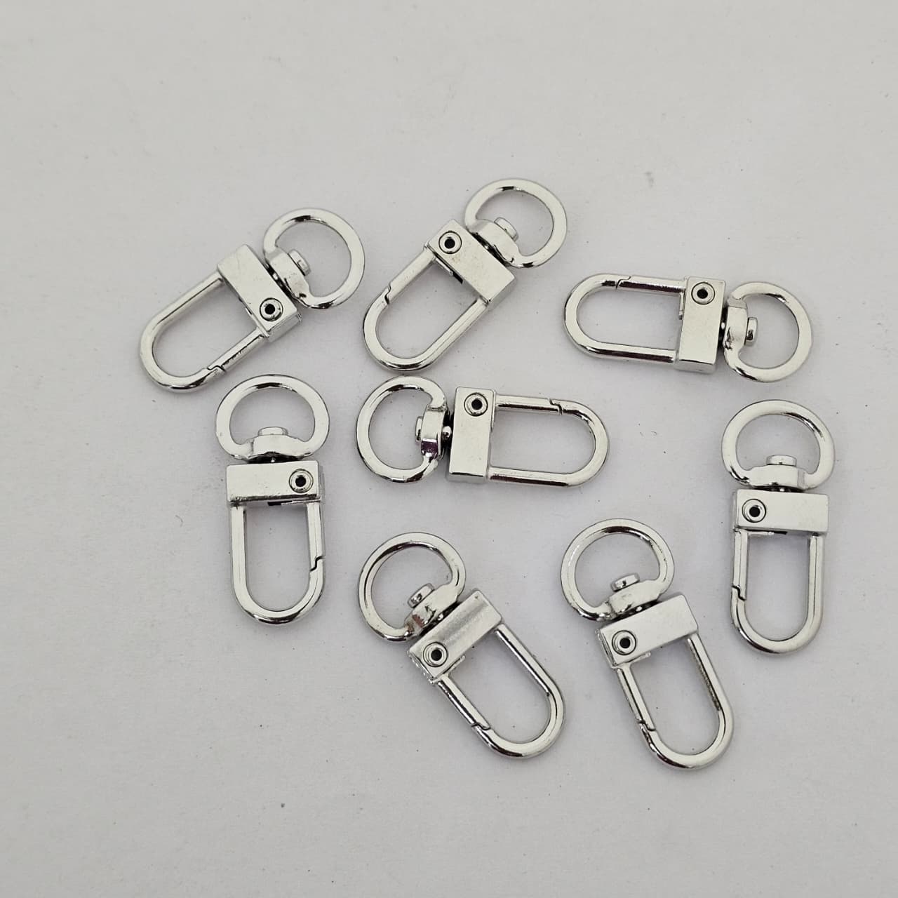 Premium Silver Finish Swivel Lobster Clasp with D-Ring