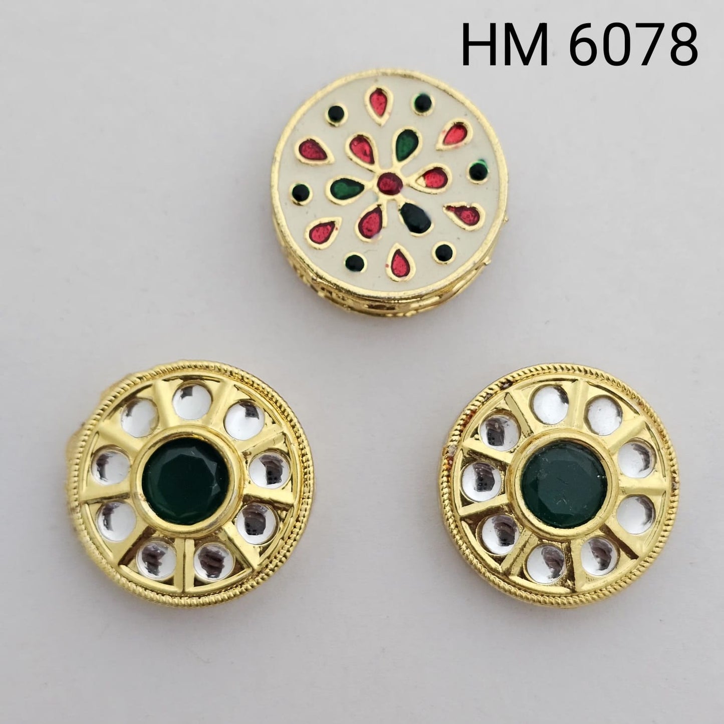 Traditional Meenakari & Kundan Designer pendant (2 PCS)-HM 6078