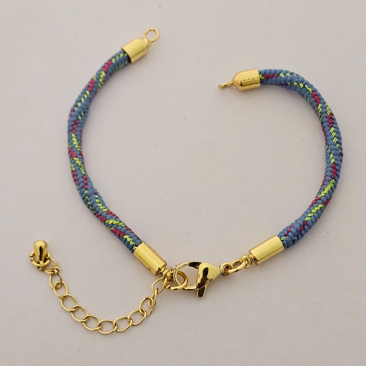 Premium Braided Thread Adjustable Bracelet (Gold Finish) (10PCS IN ONE PKT)