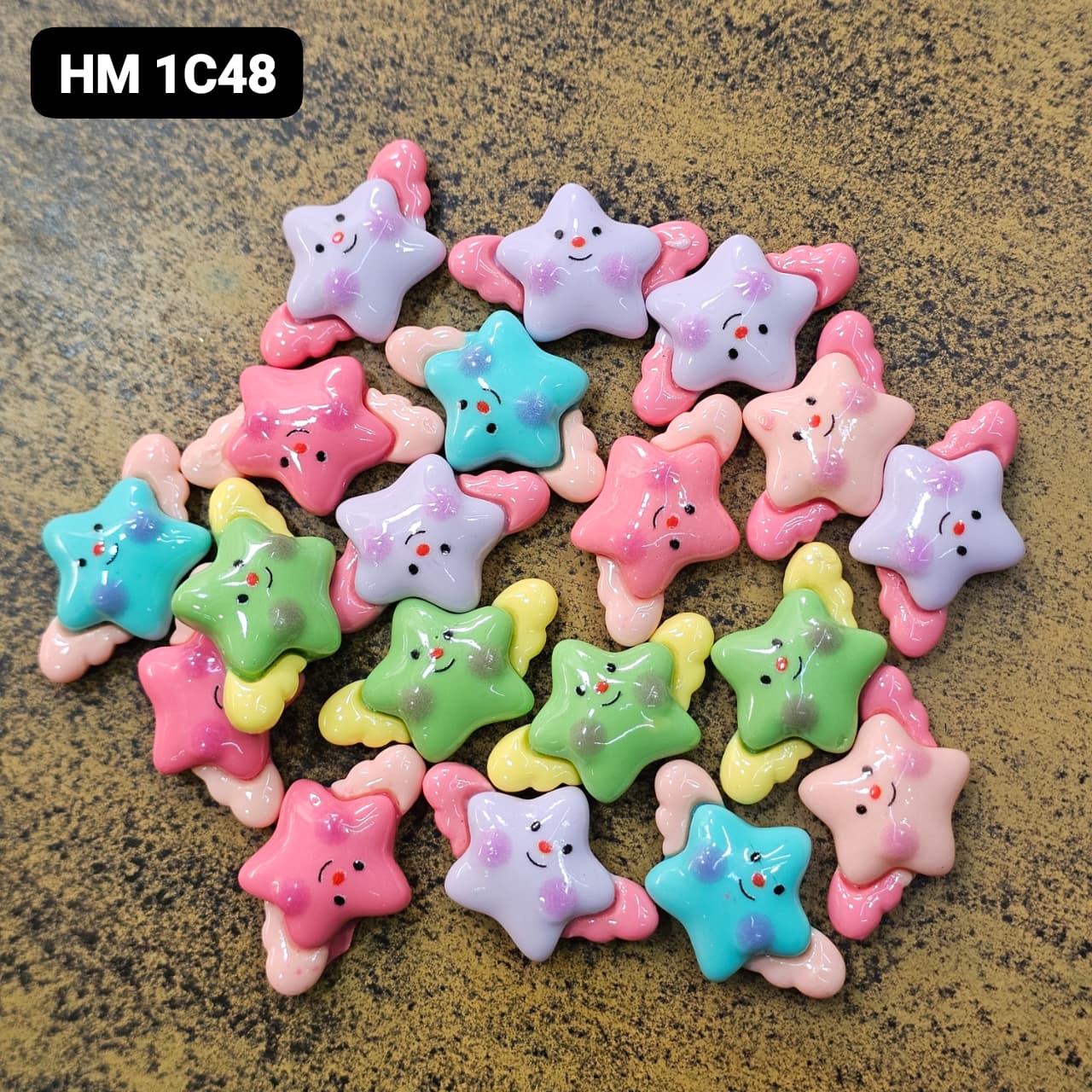 NEW UV CHARMS 100 PCS MIX COLOURE - HM 1C48