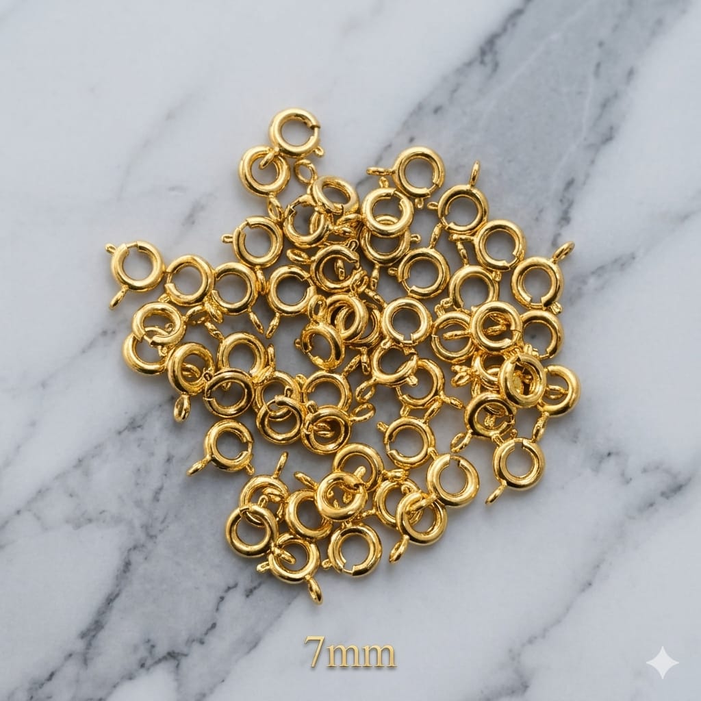 SPRING LOCK 7MM GOLD ( 100 PCS )