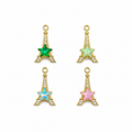 Eiffel Star Enamel Charm - 10 Pcs