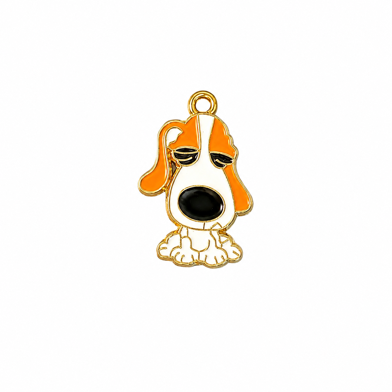 Goofy Dog Enamel Charm -10 Pcs