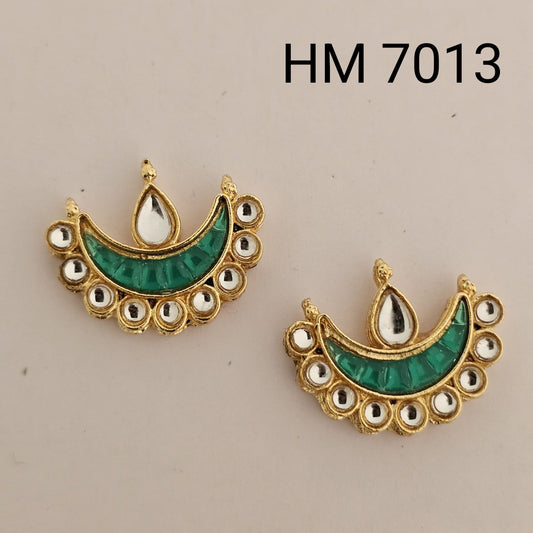 Meenakari kundan stone 12 pcs - HM.7013
