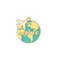 Explore Globe Airplane Enamel Charms- 10 Pcs
