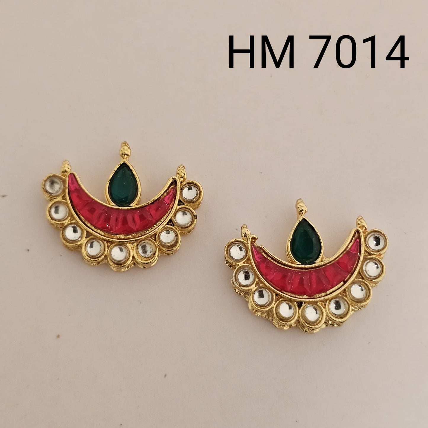 Meenakari kundan stone 12 pcs - HM.7014