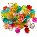 Glitter Leaf Beads