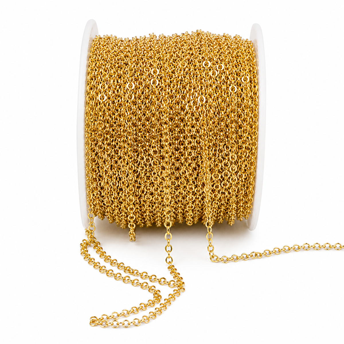 Gold Color Cable Link Chain - 50 meter