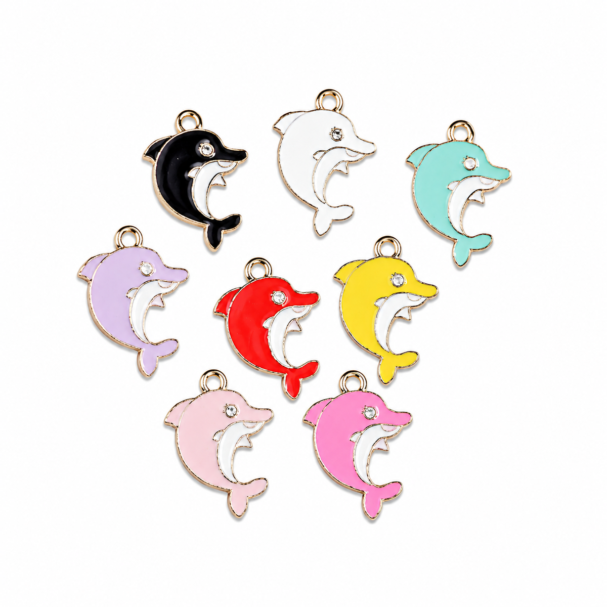 Colourful Dolphin Charms