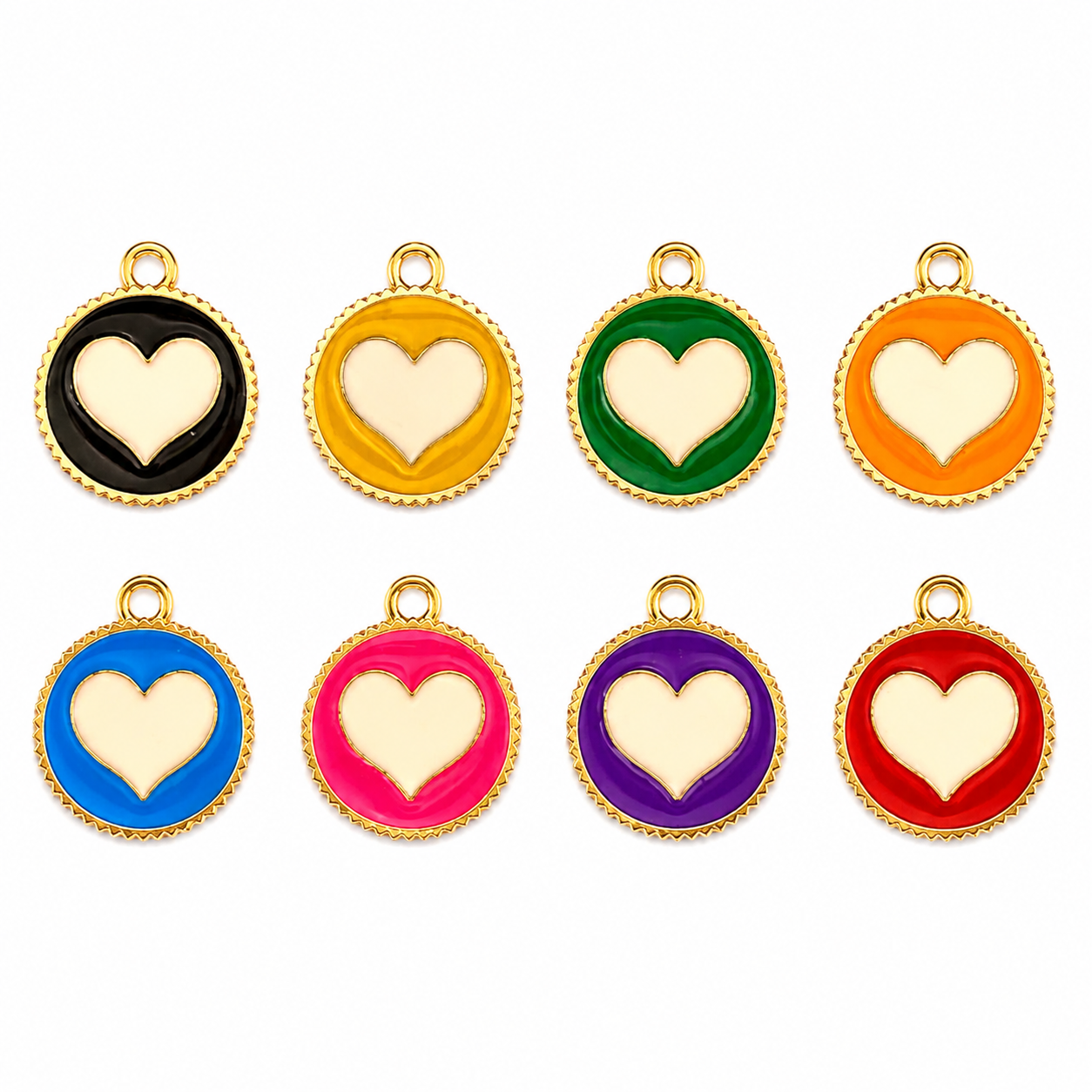 Heart Charms - 100 pcs