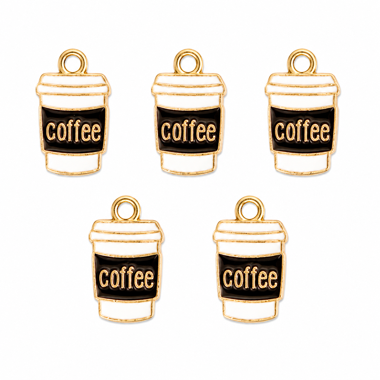 Coffee Cup Charms - 10 pcs