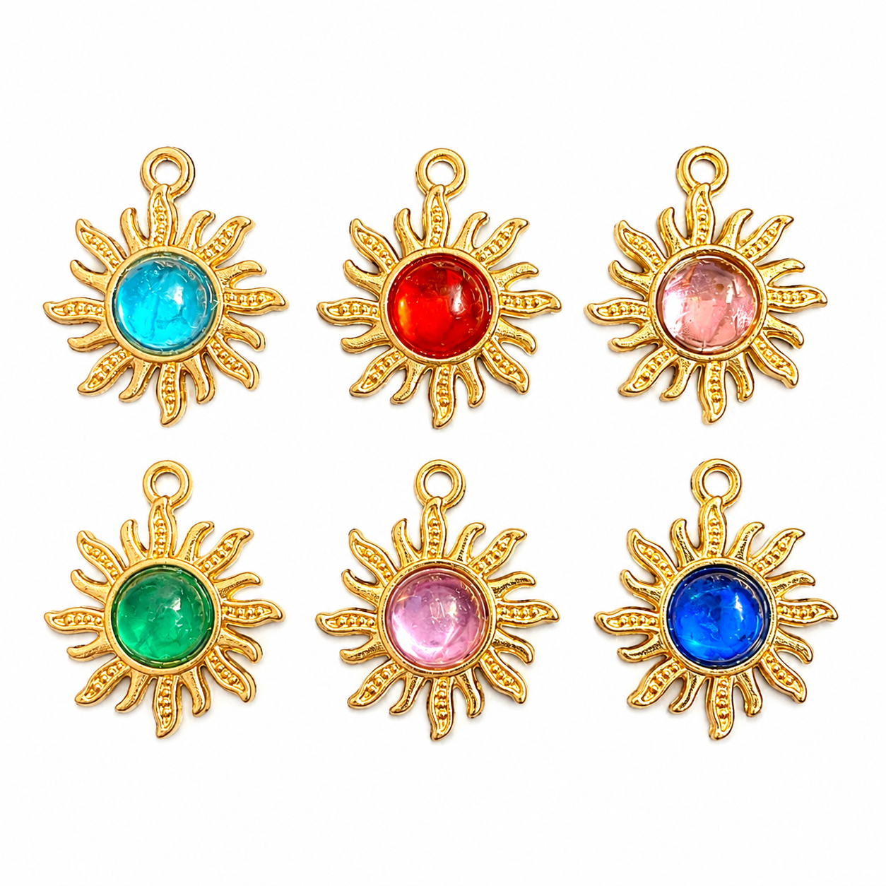 Sunburst Colorful Charms - 100 pcs