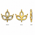 Gold Lotus Crystal Charm Connector – Premium DIY Jewelry Making Pendant(PACK OF 10PCS)