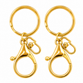 Gold Keychain Ring with Lobster Clasp – 100 PCS/Pack