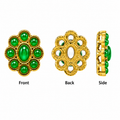 Premium Floral Kundan Embellishment for Jewelry Making | Designer Craft Stone | Ethnic DIY Decoration(PACK OF 12PCS)