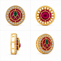 Premium Round Kundan Stone Embellishment for Saree, Blouse, Lehenga & DIY Jewelry Making(PACK OF 10PCS)
