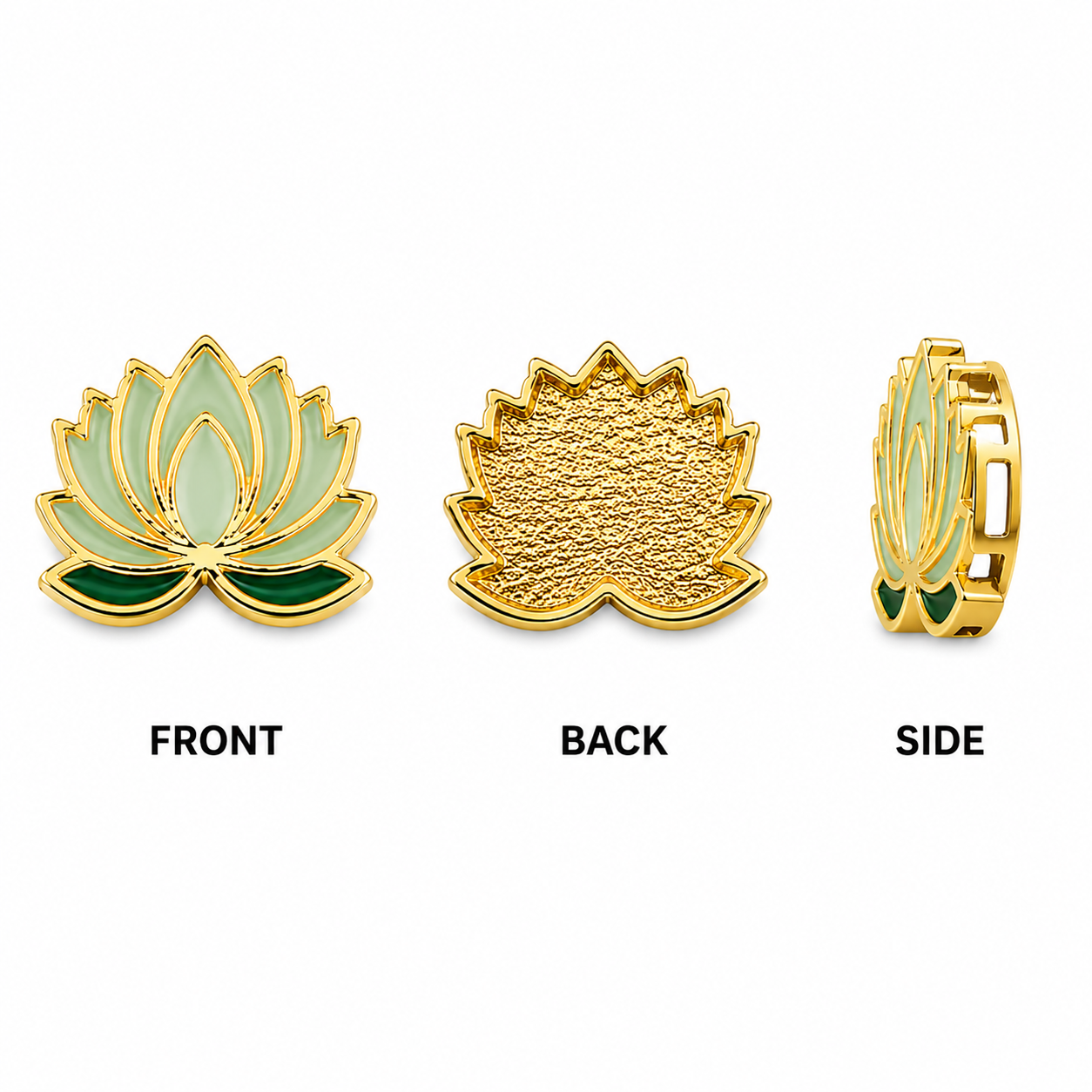 Lotus Shape Kundan Embellishment Pack for Jewellery Making, Craft & DIY Decorations(PACK OF 10PCS)