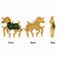 Gold Plated Enamel Horse Charms for Jewelry Making | DIY Craft Pendant Charms(PACK OF 12 PCS)