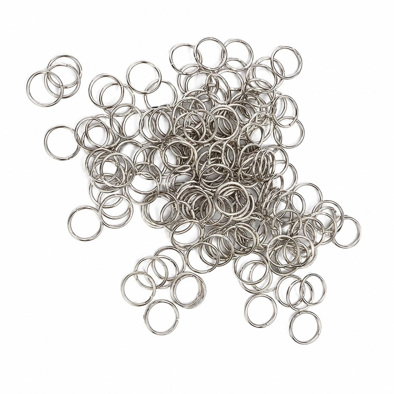 Silver Metal Split Key Rings for Jewelry & Keychain Making (100g PACK OF JUMP RING)