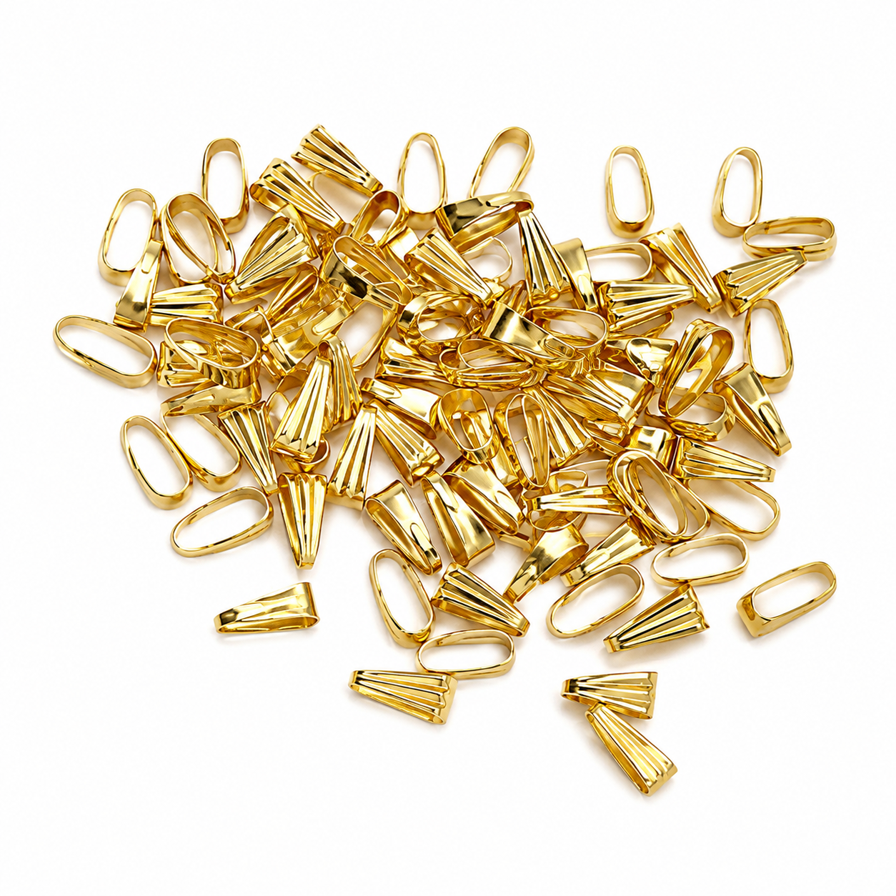 Gold Plated Pendant Bails for Jewelry Making(100g PACK OF PENDANT BAILS)