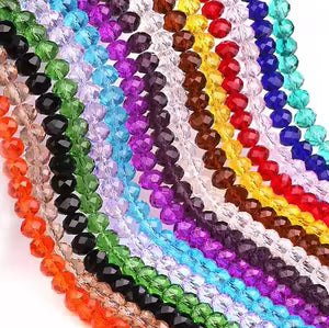 MULTICOLOUR NATURAL CRYSTAL BEADS (8 mm)