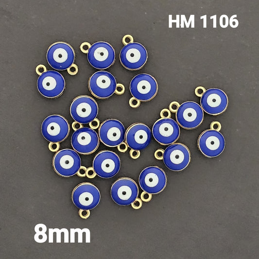 Product Name Blue Evil Eye Charm Pendant – 8mm (Pack of 1000 Pieces) HM 1106