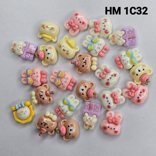 Cute UV Resin Cartoon Charms 100PCS - HM 1C32