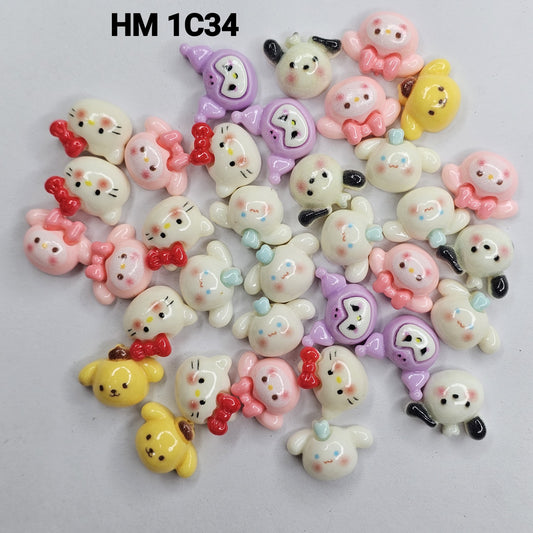 Cute UV Resin Cartoon Charms 100PCS - HM 1C34