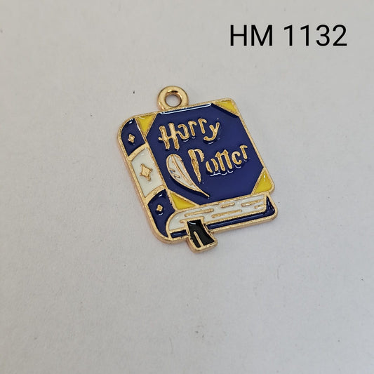 Harry Potter "Magical Book" Enamel Pendant (Navy Blue)( 10 pcs in one pkt) - HM 1132