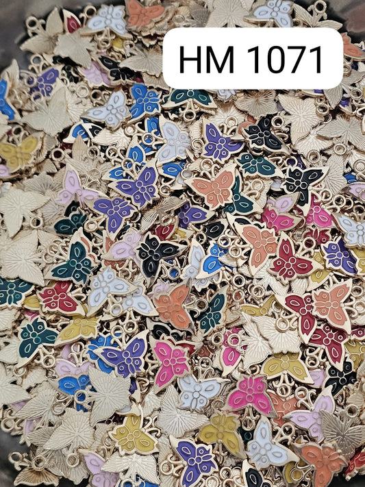 Butterfly  Metal Charm (100 pcs in one pkt) (HM 1071)