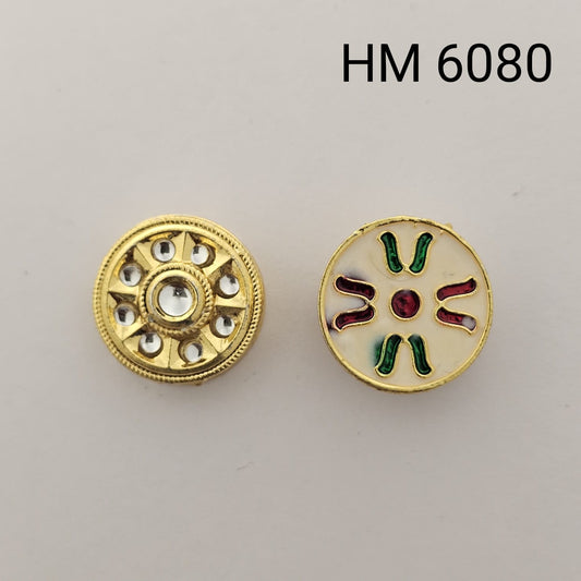 Meenakari kundan stoke 10 pcs - HM 6080 (10 pcs one pkt)