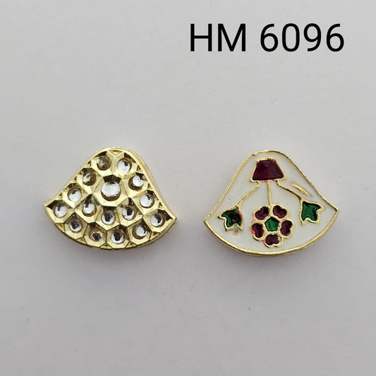 Meenakari kundan stoke 10 pcs - HM.6096