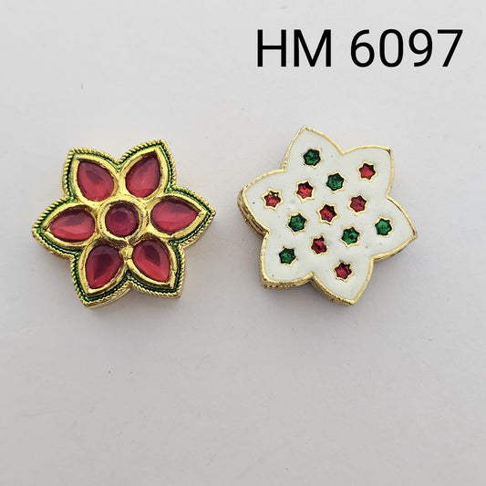 Meenakari kundan stoke 10 pcs - HM.6097